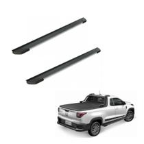 Estribo Strada 2021 2022 Cs Aluminio Frente Polida Preto