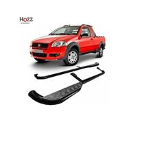 Estribo Strada Até 2014 Preto Com Plataforma De Alumínio