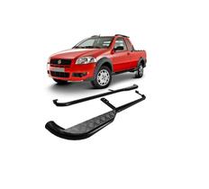 Estribo Strada Até 2020 Preto Com Plataforma De Alumínio