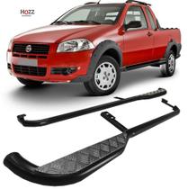 Estribo Strada Até 2020 Preto Com Plataforma De Alumínio Estribo Strada Até 2020 Preto Com Plataforma De Alumínio