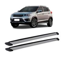 Estribo Tiggo 2 2019 a 2020 Anodizado Aluminio Slim Estribo Tiggo 2 2019 a 2020 Anodizado Aluminio Slim