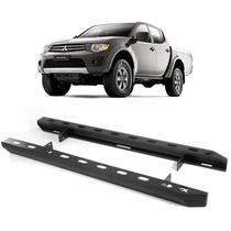 Estribo tipo Rock Slider Mitsubishi L 200 Triton/ Savana - Aço