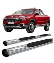 Estribo Toro Modelo Oval Cromado - Estribo Lateral Fiat Toro