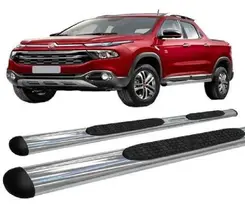 Estribo Toro Modelo Oval Cromado - Estribo Lateral Fiat Toro