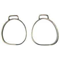 Estribos par para arreio em aco inox arte couro