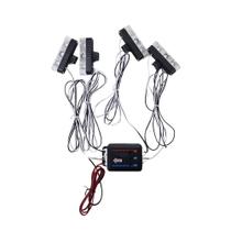 Estrobo Grade Kit Central 4 Farol 3 Leds 12V Branco Estrobo Grade Kit Central 4 Farol 3 Leds 12V Branco
