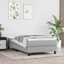 Estructura de Cama Box Spring vidaXL Gris Claro Twin 100x190cm