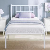 Estructura de Cama VECELO Individual de Metal con Cabecera