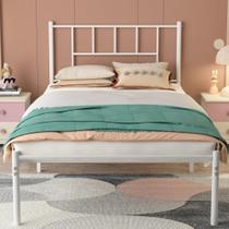 Estructura de Cama VECELO Individual de Metal con Cabecero 198x100 cm