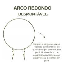 Estrutura Arco Redondo Prata Decorativo Aniversario 1,50M - R&R DECOR