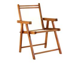 Estrutura Cadeira Praia Dobrável Envernizada Sem Tecido