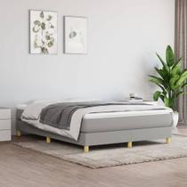 Estrutura de cama Box Spring vidaXL cinza claro para colchão queen size
