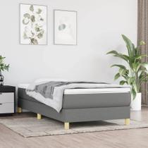 Estrutura de cama Box Spring vidaXL cinza escuro tamanho duplo 100% poliéster