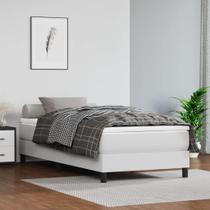 Estrutura de cama Box Spring vidaXL Classic White Twin Faux Leather
