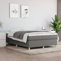 Estrutura de cama Box Spring VidaXL Queen Size em tecido cinza escuro Estrutura de cama Box Spring VidaXL Queen Size em tecido cinza escuro