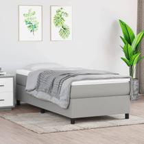 Estrutura de cama Box Spring VidaXL Twin Size em tecido cinza claro