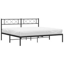 Estrutura de cama de metal VidaXL King Size 207x198x90cm com cabeceira
