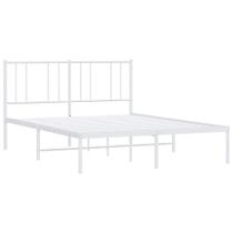 Estrutura de cama de metal vidaXL Queen 30cm com cabeceira branca