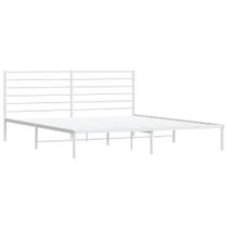 Estrutura de cama King Metal VidaXL 30cm com cabeceira branca