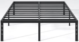 Estrutura de cama NEW JETO Metal em tamanho real com armazenamento de 45 cm preta Estrutura de cama NEW JETO Metal em tamanho real com armazenamento de 45 cm preta