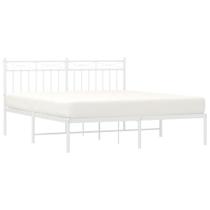 Estrutura de cama queen size vidaXL Metal 11" com cabeceira branca