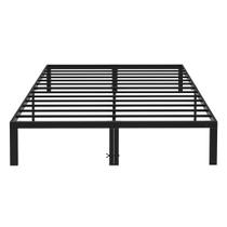 Estrutura de cama Simple Deluxe Queen Size 14 polegadas, plataforma preta