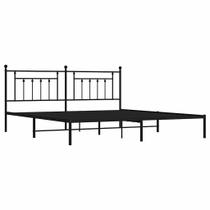 Estrutura de cama VidaXL Black King Size 207x198x97 cm Metal