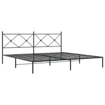Estrutura de cama VidaXL Black Metal King 193x202cm com cabeceira