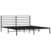 Estrutura de cama vidaXL King Metal 207x198x90 cm com cabeceira preta