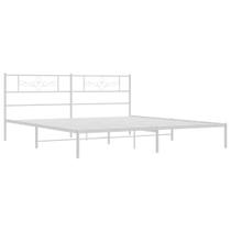 Estrutura de cama VidaXL Modern White King Size 200x180cm Metal