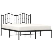 Estrutura de cama vidaXL Queen Metal com cabeceira preta 207x156x98 cm