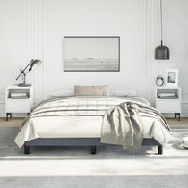 Estrutura de cama vidaXL Queen Size Velvet estofada em cinza escuro