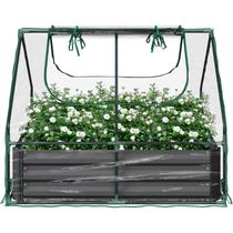 Estrutura de Metal para Horta com Cobertura 90x180cm Preto