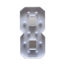 Estrutura Digital De Luz Branca Para Letreiro Luminoso 73cm Com Números De 0 a 9 Em Placa KT E