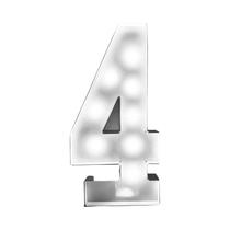 Estrutura Digital De Luz Branca Para Letreiro Luminoso 73cm Com Números De 0 a 9 Em Placa KT E