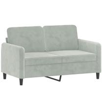 Estrutura metálica de 2 lugares Loveseat vidaXL Velvet Light Grey