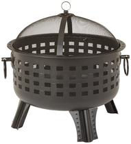 Estrutura redonda de aço Fire Pit Amazon Basics com 70 cm de diâmetro