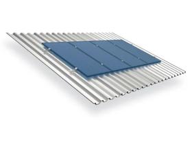 Estrutura Solar para 4 placas - Telhado Metálico - Romagnole