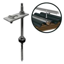 Estrutura Suporte Fixador Placa Painel Solar Alumínio e Inox Para Telha Fibro ou Ondulada em Viga Madeira Perfil Master Estrutura Suporte Fixador Placa Painel Solar Alumínio e Inox Para Telha Fibro ou Ondulada em Viga Madeira Perfil Master