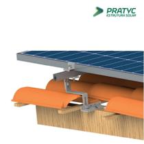 Estrutura telha colonial para 4 placas pratyc
