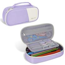 Estuche de lápices FINPAC gran capacidad para aula y oficina color morado Estuche de lápices FINPAC gran capacidad para aula y oficina color morado