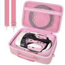 Estuche de transporte Comecase para Meta Quest 3/Quest 3/Quest 2 Rosa