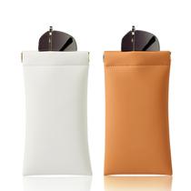 Estuche para anteojos de sol MEIBOOCH con apertura superior de silicona orgánica y cuero microfibra