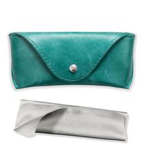 Estuche para Anteojos LogHog Portátil de Cuero para Lentes de Sol Turquesa Estuche para Anteojos LogHog Portátil de Cuero para Lentes de Sol Turquesa