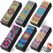 Estuche para Gafas de Sol con Pintura de Diamante Copkim 6 Piezas en Cuero PU