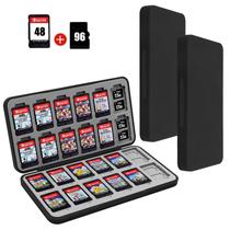 Estuche para Juegos Nintendo Switch FYY Negro (Paquete de 2) con 24 Ranuras para Tarjetas