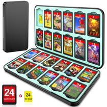 Estuche para Tarjetas de Juegos Switch - Almacenamiento para 24 Juegos y 24 Tarjetas Micro SD