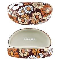 Estuche rígido para gafas de sol molshine con flores marrones