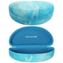 Estuche rígido para lentes de sol molshine azul mármol de cuero PU