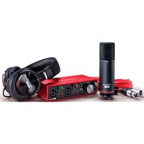 Estúdio 3A Geração Interface Áudio Microfone Fone Scarlett 2I2 Focusrit De E Cab